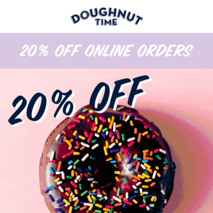 20% OFF Doughnuts & FREE Delivery! 🍩  🎉  Ends This Sunday!