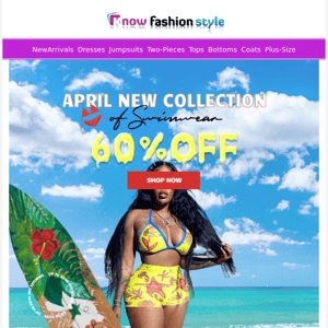 April new collection of swimwear👙Max 60%OFF
