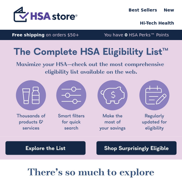 The Complete HSA Eligibility List™ is here to help. - HSA Store