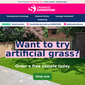 Looking for artificial grass? Samples available now