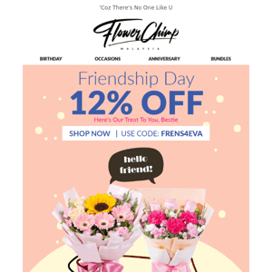 12% OFF For U, BFF 🥰