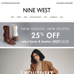 25% OFF—New Season, New Boots!