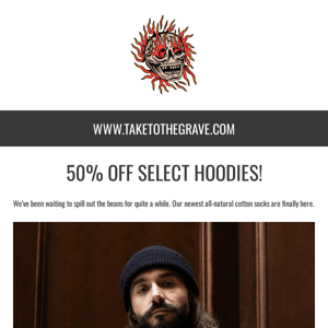 50% OFF HOODIES!