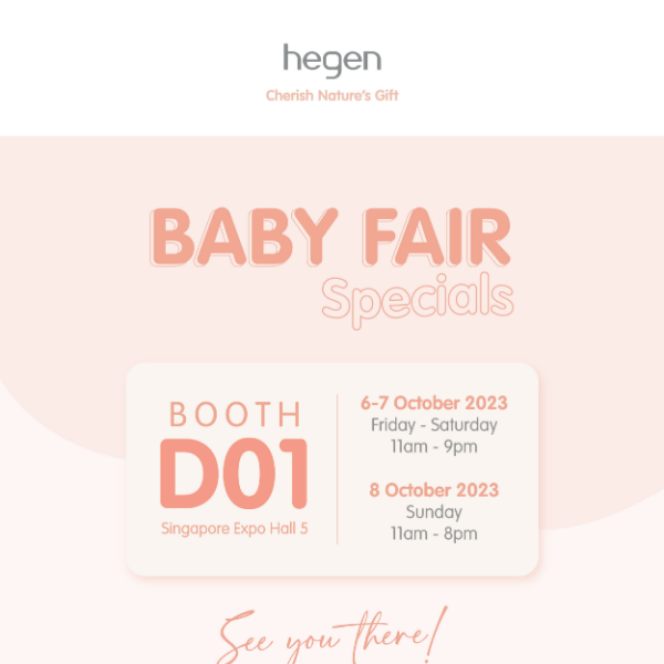 See you at Baby Fair next week!