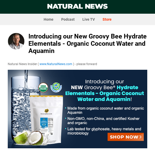 Introducing our New Groovy Bee Hydrate Elementals - Organic Coconut Water and Aquamin