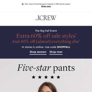Our five-star pant styles