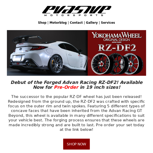 New from Advan Racing! The Forged RZ-DF2!