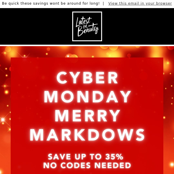 You're on the guestlist for Cyber Monday savings
