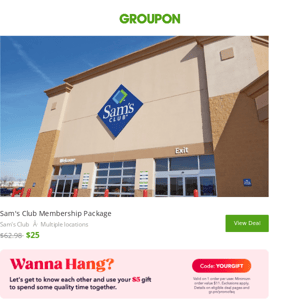 Starting at $25 - Sam’s Club Membership Packages