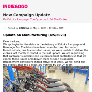 📢 Update #16 from Kakuka Rampage: The Cyberpunk Fat Tire E-bike