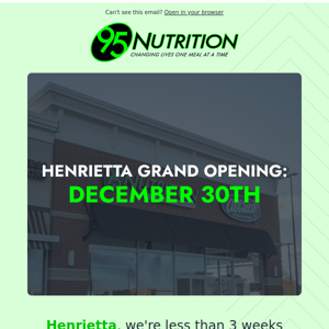 Henrietta Grand Opening: Dec 30th! 🎉