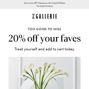 20% Off Your Favorites