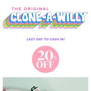 LAST DAY OF SALE!