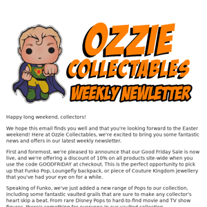 Easter Friday Sale Discount Code for Ozzie Collectables AU 🐰