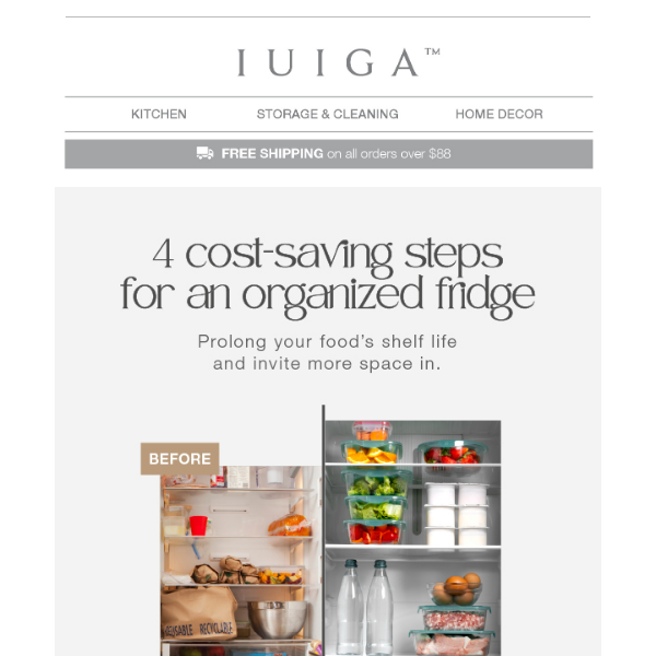 4 cost-saving steps for an organized fridge 🍋🍖