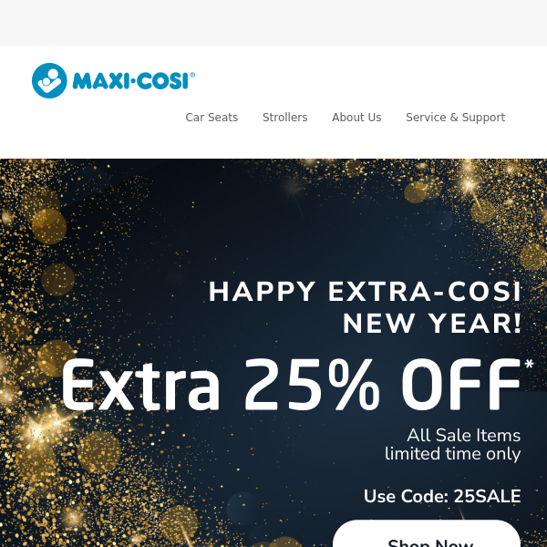 Start your year with an extra (Cosi) 25% off!