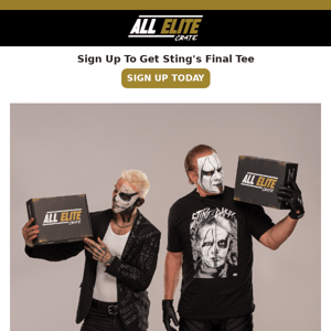 5 Days Left! Sign Up to Get The Icon Sting's Final Tee
