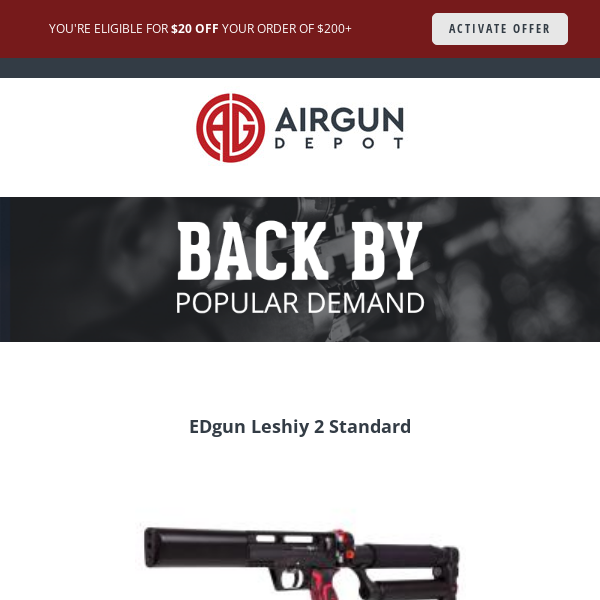 🔔 We’ve received a limited supply of the EDgun Leshiy 2 Standard! 🔔