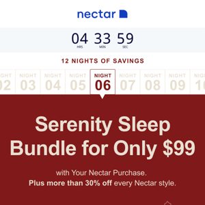 Today only: Serenity Sleep Bundle only $99