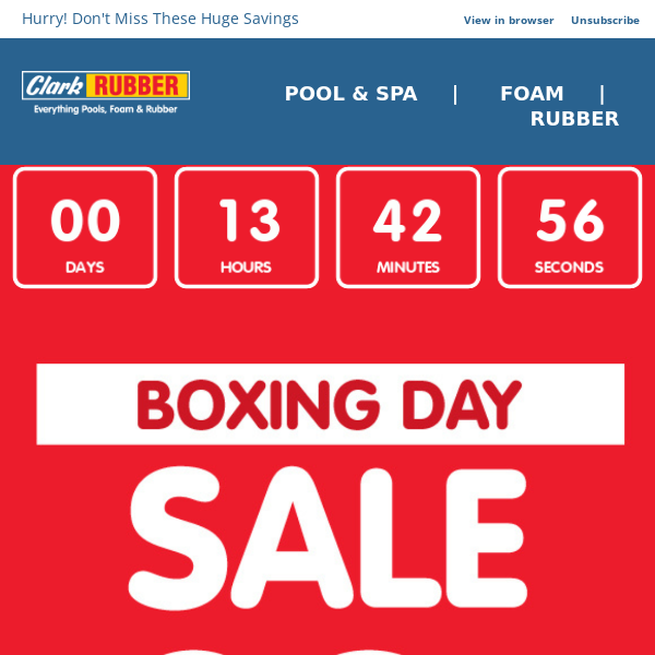 📢 Boxing Day Sale Final Hours! Enjoy 20% off mattresses, toppers, portable pools, pool products & more
