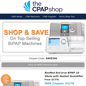 BiPAP Flash Sale! Up to $750 Off Instantly—Coupon Inside