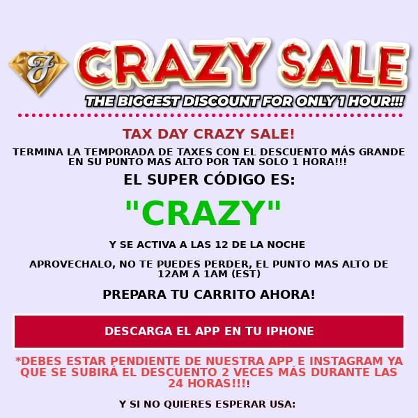 Javier The Jeweler NYC,  TAX DAY CRAZY SALE IS HERE! APROVECHALO! 🤯