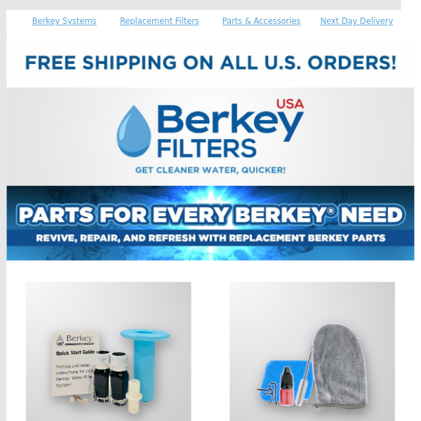 Keep Your Berkey System Running Smooth With Our Berkey Parts 💧