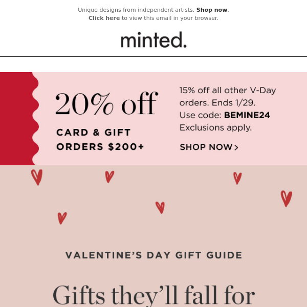 V-Day gift guide: last-minute edition