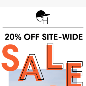 20% off site-wide* starts NOW!