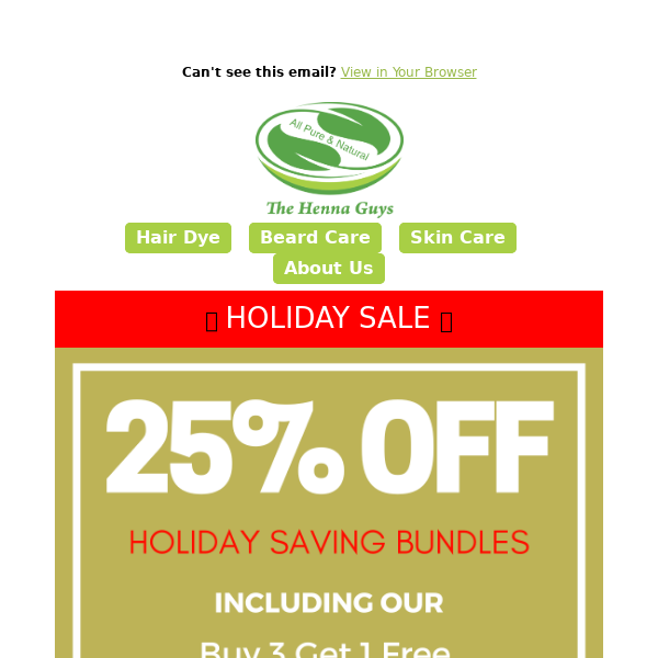 Get in the holiday spirit! 25% off this week only.