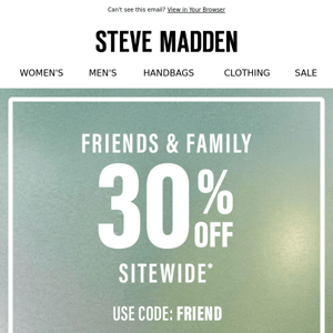 30% OFF SITEWIDE