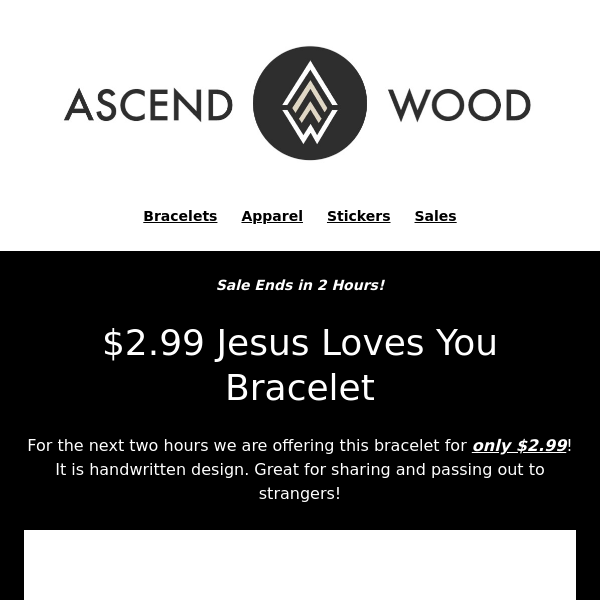HEY YOU! 😇 $2.99 Jesus Loves You bracelets!