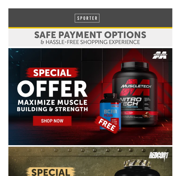 💪 New Offers on Fat Burners, Proteins, Healthy Snacks & More