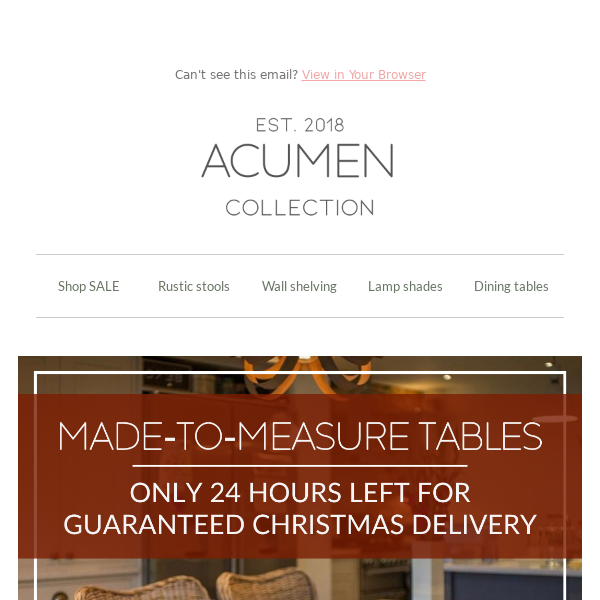Only 24 hours left for guaranteed Christmas delivery