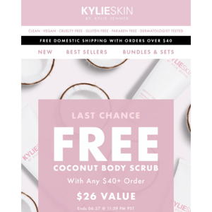 FINAL HOURS 🥥 FREE Coconut Body Scrub