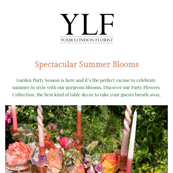 Garden Parties with YLF Party Flowers 💐✨