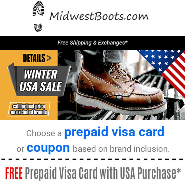 ❄️Winter Sale:  Save on U.S.A. Boots