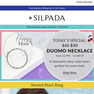 Happy Hour Special: Duomo Pendant now $30