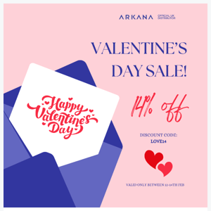 🌟 Cupid Approved: 14% Off Just For You! Unlock the Love with Arkana UK 💖