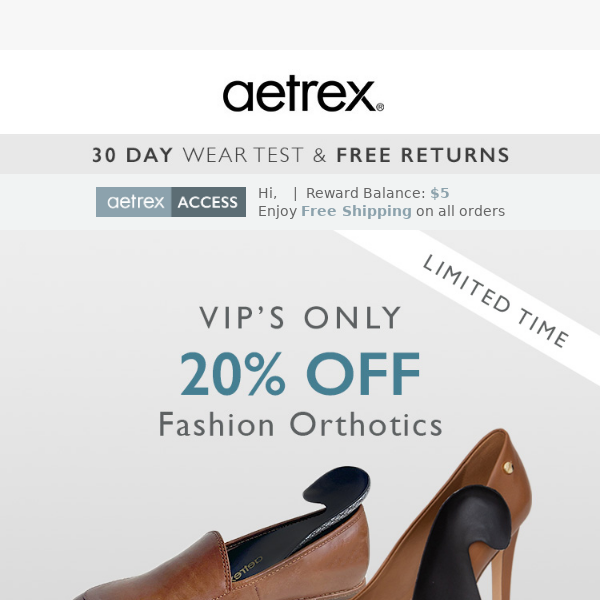 Say goodbye to pain with 20% Off Fashion Orthotics 👡👞