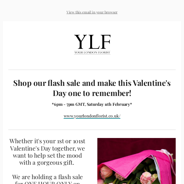 VALENTINE'S DAY FLASH SALE