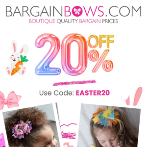 20% Off For Bargain Bows! Easter Sale 🐇🎀