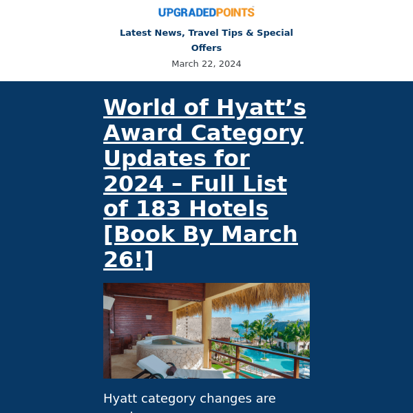 Hyatt category changes, $150 Amex Offer, AA Wi-Fi upgrade, and more news...
