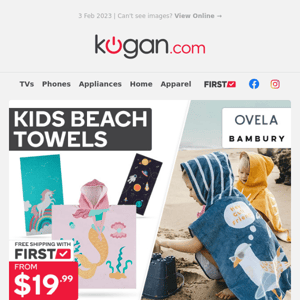 Kids Beach Towels from $19.99 - Hooded Towels & More