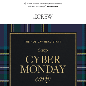 Early access to Cyber Monday deals (from $19.50) is on!