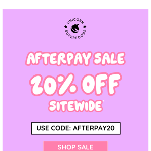 20% off STOREWIDE | Shop NOW!