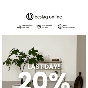 LAST DAY - 20% on all details in wood