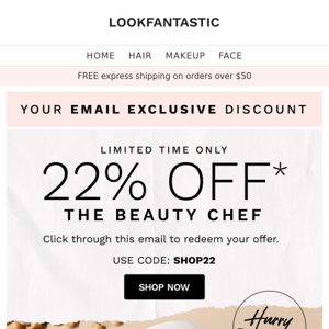 PSST 🤩 22% off The Beauty Chef inside