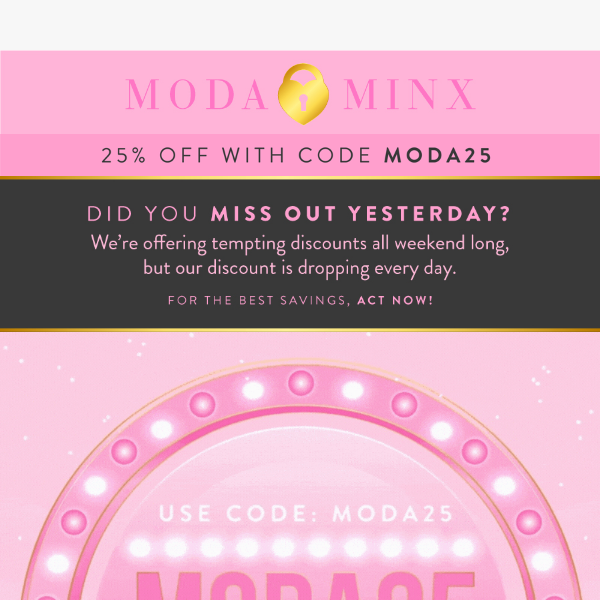 Moda Minx, Get 25% Off  Everything Until MIDNIGHT 🚨💝
