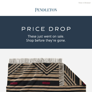 The price just dropped on Pinyon Stripe Fringed Throw